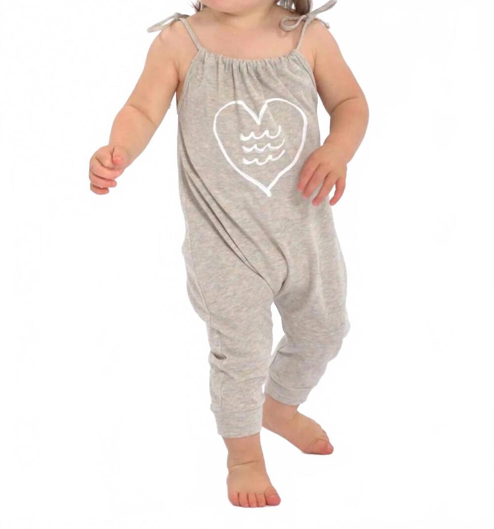 NEW SOL ANGELES kid's heather romper in cream